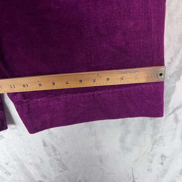 Maeve Anthropologie The Colette Corduroy Wide Leg Purple Size 16 - Picture 8 of 14